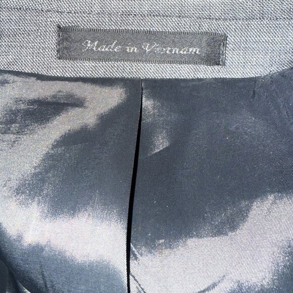 Chaps Mens Gray 2-Button Blazer Jacket Sports Coat 44R Wool Blend Classic Fit - Picture 10 of 10